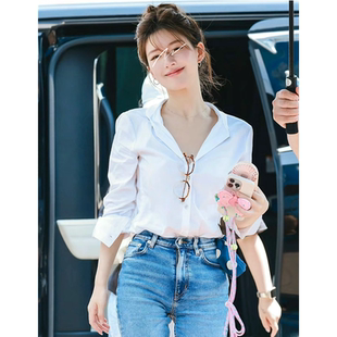 「穿衬衫的季节」云朵白色长袖简约气质衬衫女通勤职业体制内穿搭
