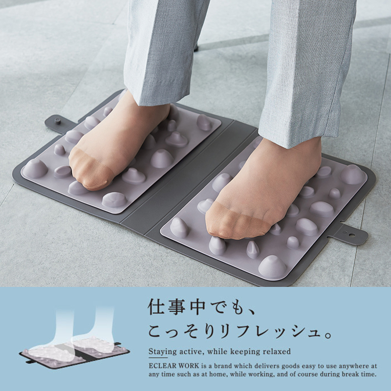 elecom按摩垫可折叠办公室脚垫