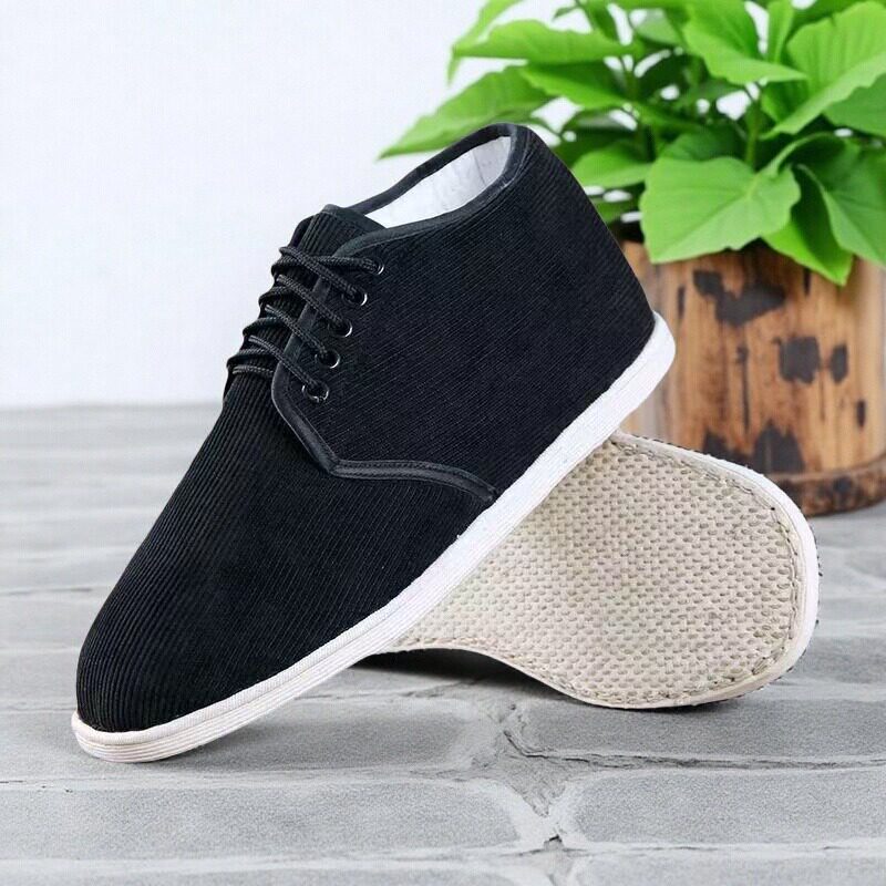 老北京棉鞋男条绒灯芯绒五眼老布