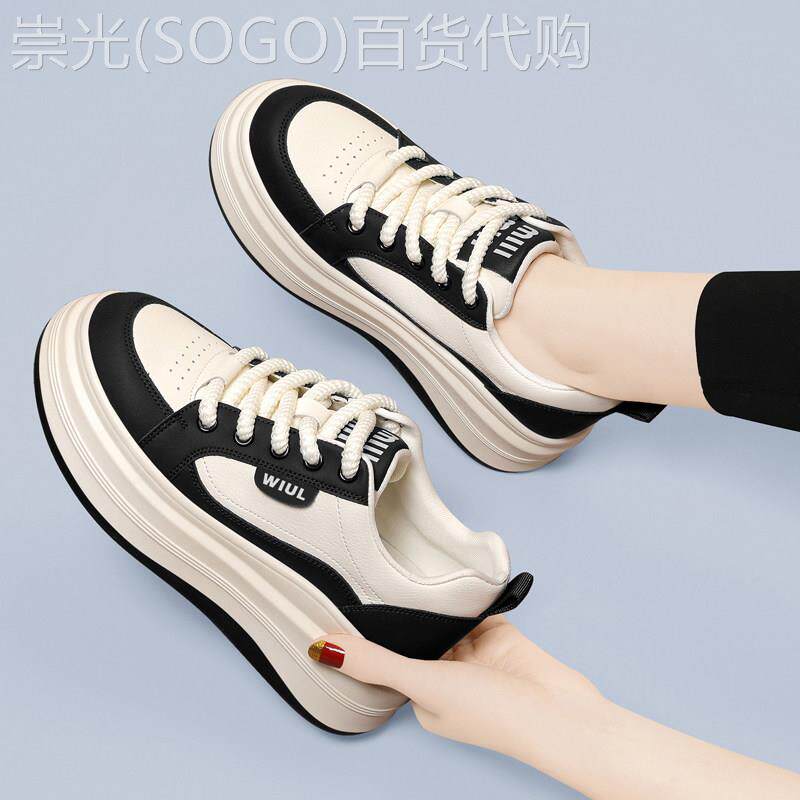 厚底增高板鞋女款2025新款春秋季百搭小个子休闲平底轻便运动鞋子