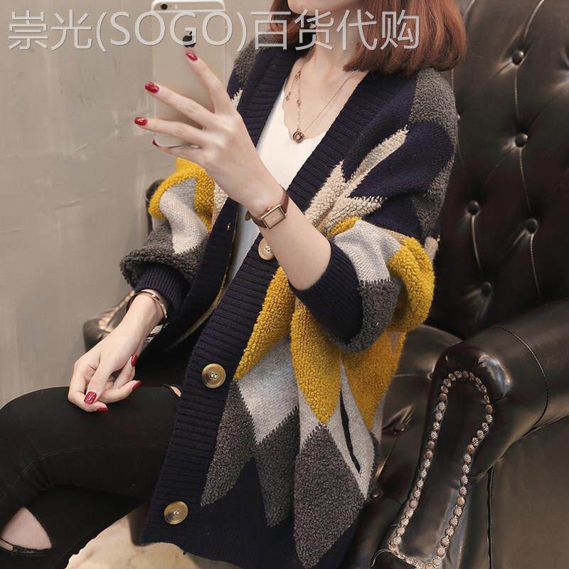 毛衣外套开衫女秋冬加厚2025新款宽松慵懒风中长款针织衫洋气上衣