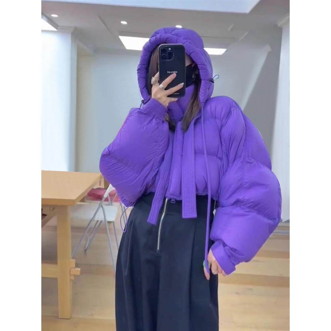 2023秋冬新款短款羽绒服女设计感小众小个子加厚保暖95白鸭绒外套