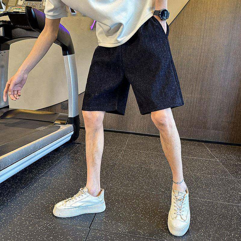 高端黑色工装短裤男士夏季薄款2026新款透气运动沙滩裤男士五分裤