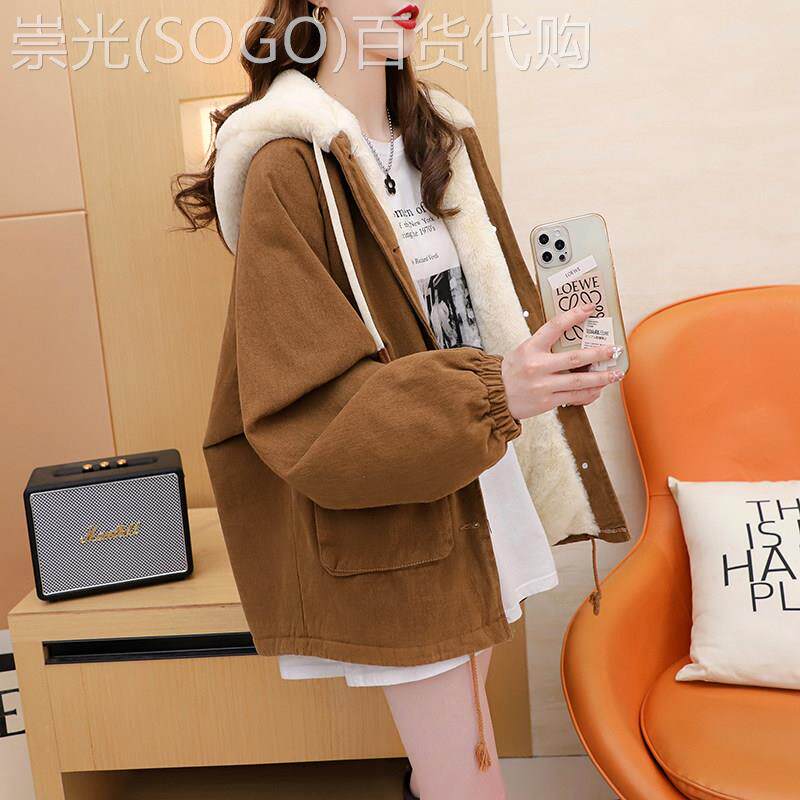 潮牌加绒加厚连帽牛仔外套女2025新款秋冬季洋气宽松慵懒风派克服