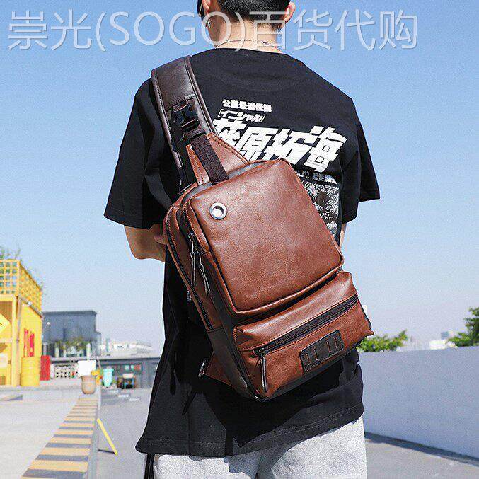 潮流男包单肩斜挎包新款韩版小包挎包欧美时尚青年胸包大容量揹包