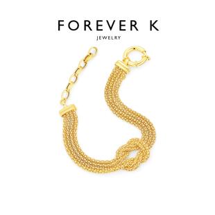 FK法诗卡富贵结手链意大利手工轻奢18k金