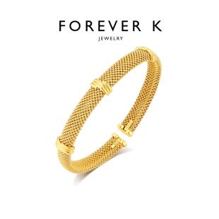 FK法诗卡时尚织网开口手镯意大利手工珠宝轻奢小众高级感