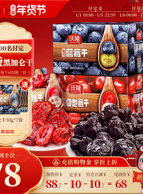 沃隆每日坚果蔓越莓干蓝莓干果干组合装营养零食小吃小包装660g