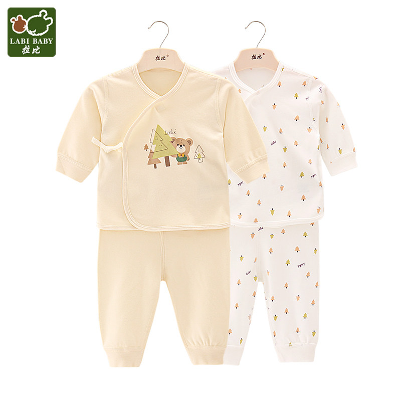 RABBI NEWBORN MONK CLOTHES SPRING AND AUTUMN BABY UNDERWEAR SET COTTON NEWBORN CLOTHES 0-3 MONTHS BABY CLOTHES