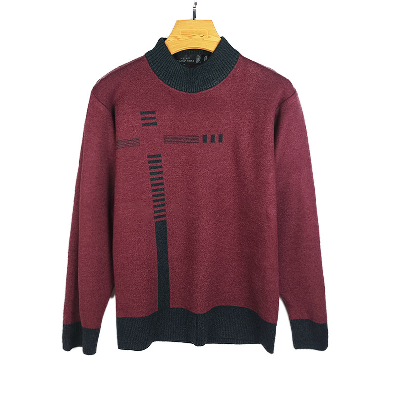 商场货男士本命年套头圆领毛衣中老年加厚保暖羊毛衫针织爸爸装,男装,针织衫/毛衣,淘宝优惠券,粉丝福利购,淘宝优惠卷
