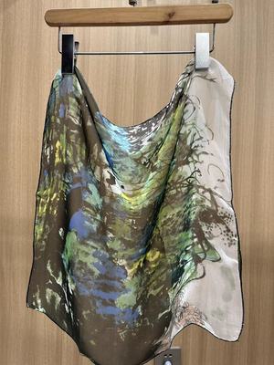 小方巾女丝巾仿真丝百搭