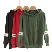 新品 简约百搭卫衣潮 学院风卫衣宽松休闲时尚 卫衣连帽套头长袖 时尚