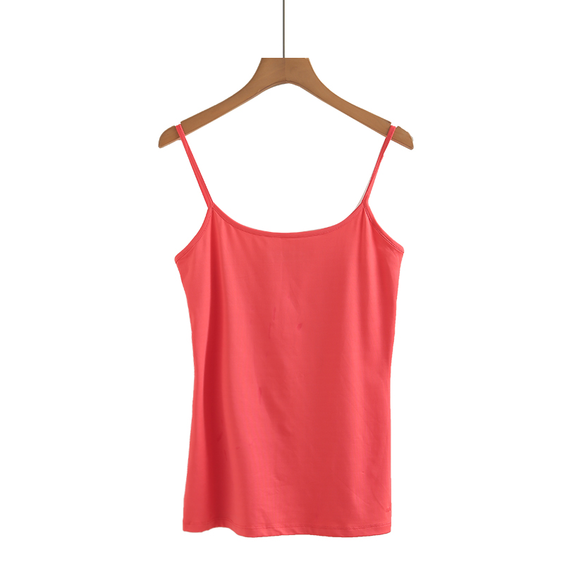 春夏新款韩版纯色简约吊带背心修身显瘦性格露背打底女装上衣