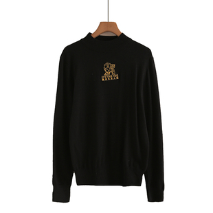 惠州该你上场半高领打底衫男女秋冬内搭针织衫修身高级感中领毛衣