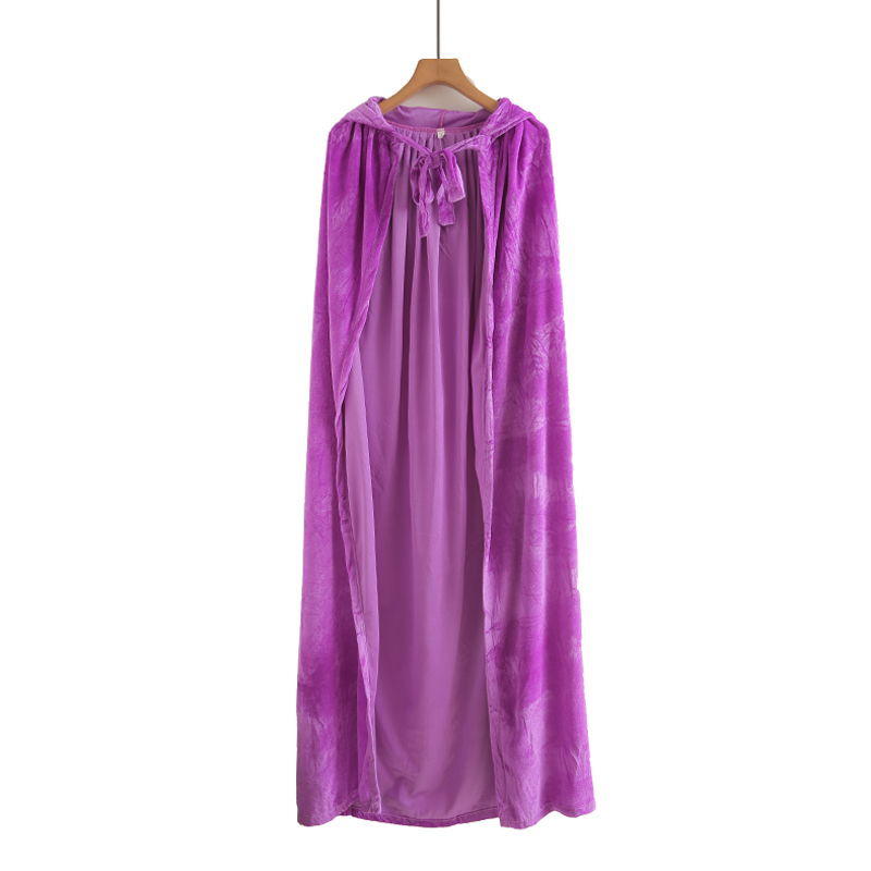 二次元丝绒舞台装cosplay薄长款万圣节披风男女通用连帽斗篷披肩