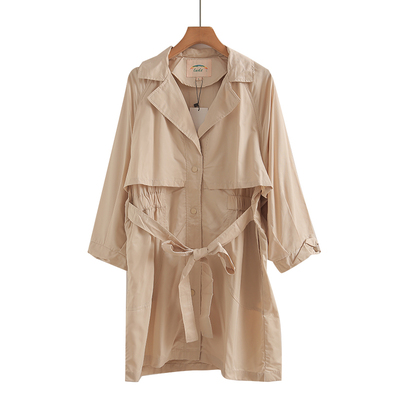 薄款腰带风衣女中长款春秋季新款韩版宽松百搭显瘦外套大衣女上衣