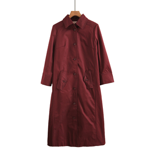 专柜1069元  高端品牌妈妈秋冬装洋气风衣外套女中长款减龄高贵