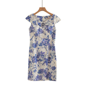 高档连衣裙夏修身 显瘦妈妈装 时尚 新款 复古宝石洋气韩版 改良旗袍