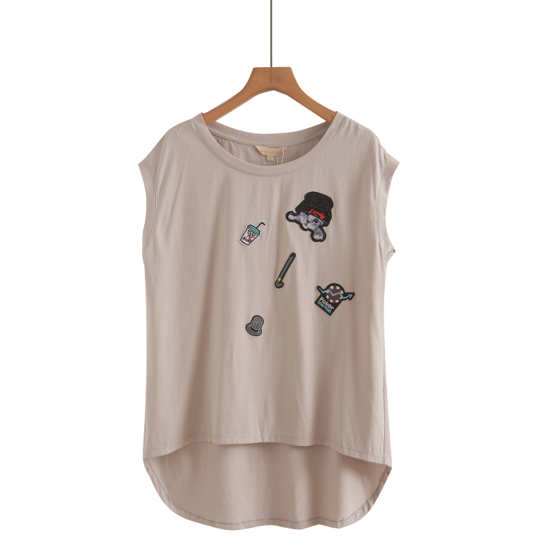 立体装饰夏季新品无袖背心女宽松显瘦大码百搭打底ins运动上衣潮