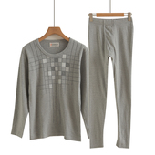 秋衣秋裤 男毛衫 初中高中学生保暖大童男孩 青少年纯棉内衣套装 多款