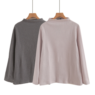 外贸日单半高领毛衣女冬季内搭打底衫中领针织衫上衣秋冬新款套头