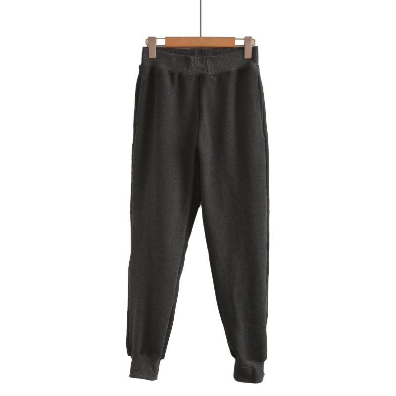 深灰运动裤女冬季款2025加绒显瘦休闲裤棉质哈伦小个子束脚卫裤