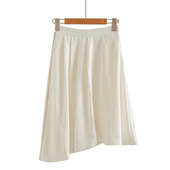 双层白色荷叶边鱼尾裙半身裙女春秋季 高腰百褶裙大摆中裙 2025新款