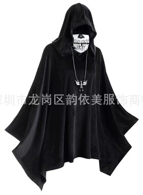 万圣节cos服女成人蝙蝠披风斗篷衣服兜帽女巫服饰恐怖服装男装