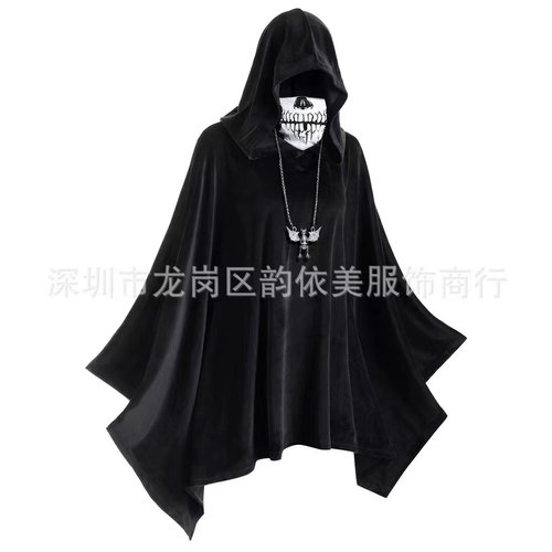 万圣节cos服女成人蝙蝠披风斗篷衣服兜帽女巫服饰恐怖服装男装