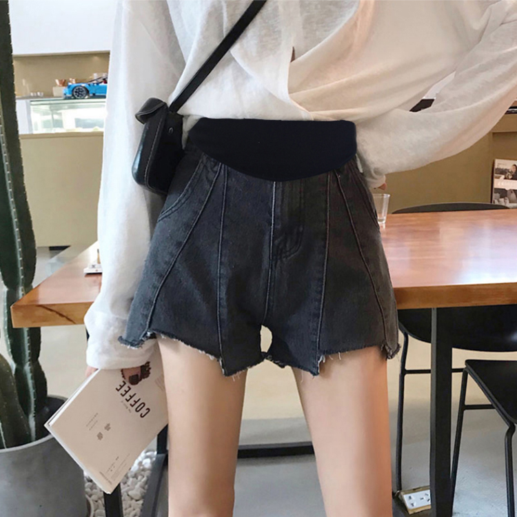 孕妇牛仔短裤夏季时尚孕妇安全裤子薄款打底外穿宽松孕妇装夏装