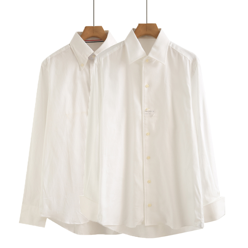 白衬衫男士长袖复古商务正装