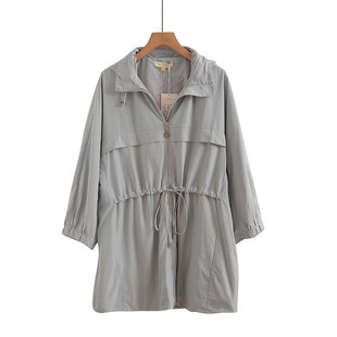 胖mm显瘦设计感抽绳收腰上衣 外套女春秋2025大码 工装 风衣夹克开衫