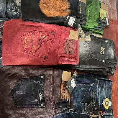 杂款系列 款式随机 颜色随机发 纯棉小脚牛仔裤