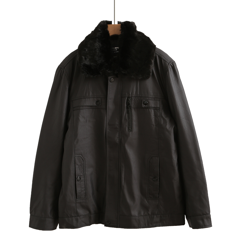 新款中老年男士亮面加绒加厚爸爸冬装外套爷爷老人男装冬季棉衣