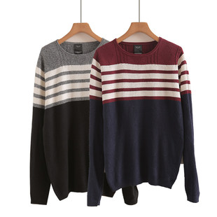 休闲打底长袖 修身 针织衫 秋季 上衣服女 春秋情侣款 男装 毛衣圆领韩版