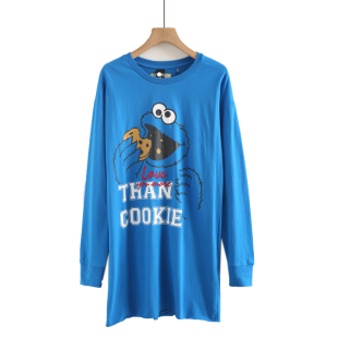 宽松韩版 纯棉长袖 春秋大码 女士打底衫 2025卫衣裙 t恤女上衣中长款