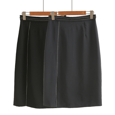 西装半身裙女夏季2025新款高腰气质显瘦中长款包臀裙子开叉一步裙