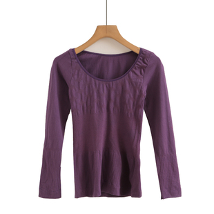 美体单件上衣肤色打底衫 秋衣女冬季 保暖内衣长袖 薄款 紧身低领修身