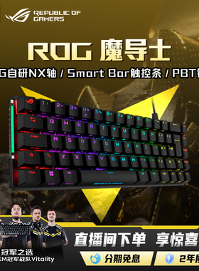 ROG魔导士2.4Ghz无线有线双模电竞游戏键盘NX轴快充笔记本台式机65配列PBT键盘 玩家国度