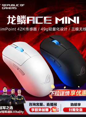 ROG龙鳞Ace Mini三模电竞蓝牙无线鼠标轻量化SpeedNova无线技术8k轮询率中小手对称滑鼠玩家国度