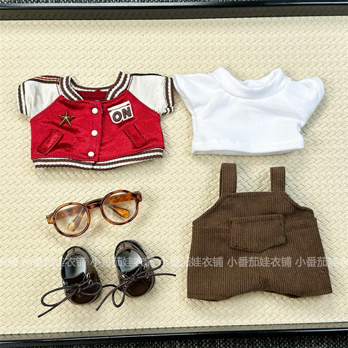 拉布布红色棒球服外套