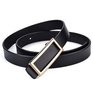 皮带女士真牛皮皮带时尚百搭简约平滑扣腰带女款装饰西装裤带腰饰