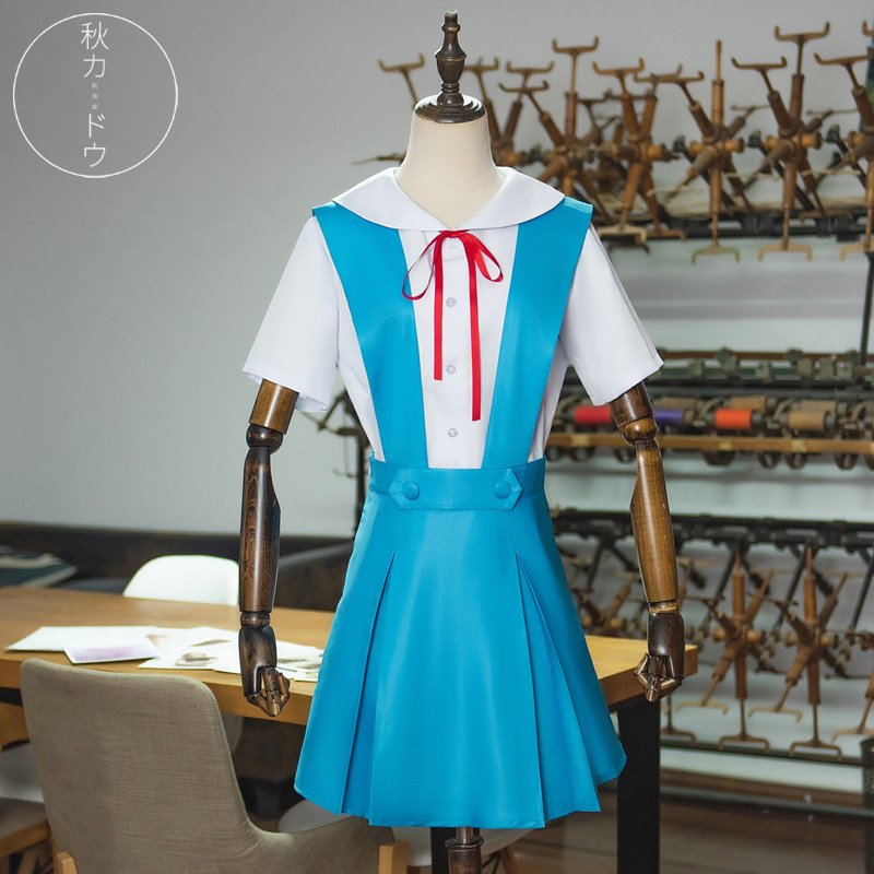 eva新世纪福音战士 明日香cos 绫波丽cosplay校服日常