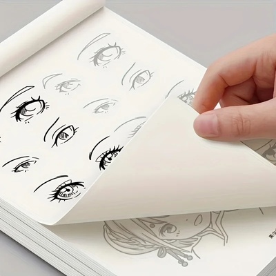 Anime Character Line Art Drawing Book, Beginner's Easy Hand