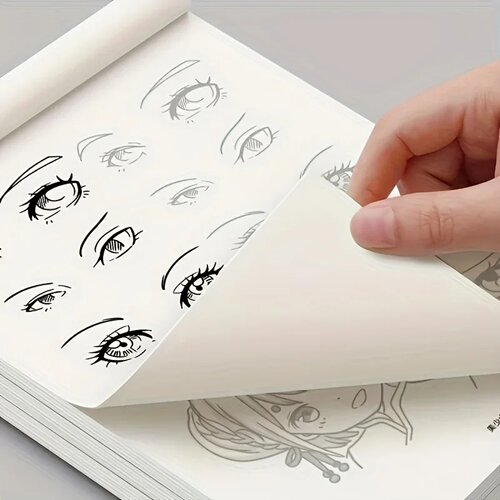 Anime Character Line Art Drawing Book, Beginner's Easy Hand