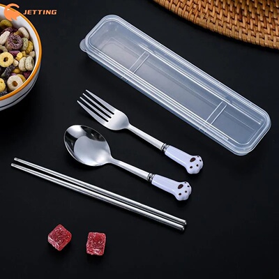 Cute Cartoon Cat Paw Tableware Set Food Grade Stainless Ste