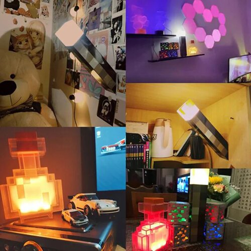 USB Rechargeable LED Night Lamp Light-Up Wall Torch Hand He