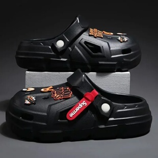 Men Clogs Non-slip Thick-soled Casual Shoes Outerwear Beach