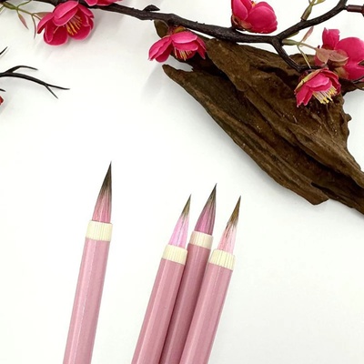 5Pcs Feminine Calligraphy Brushes Woman Wolf Weasel Hair Wr