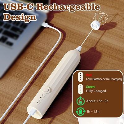 Wireless Electric Milk Frother Mini Handheld Wireless Porta